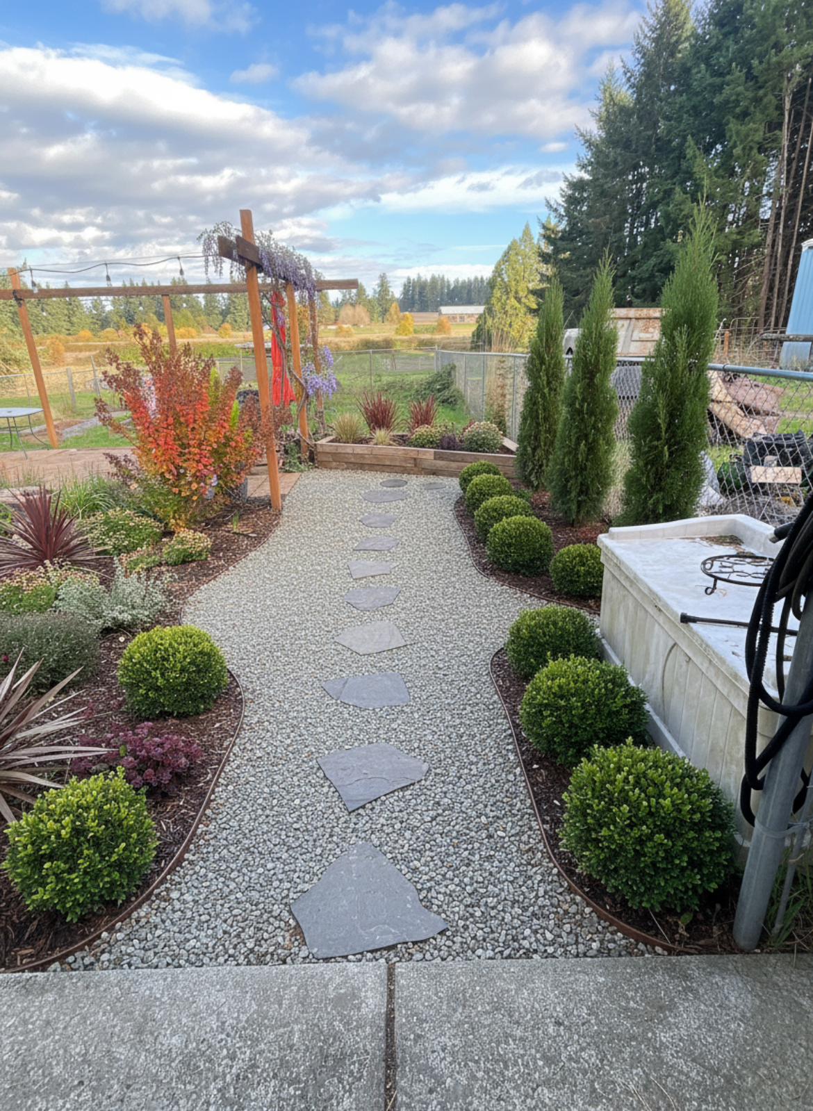 Yard after transformation